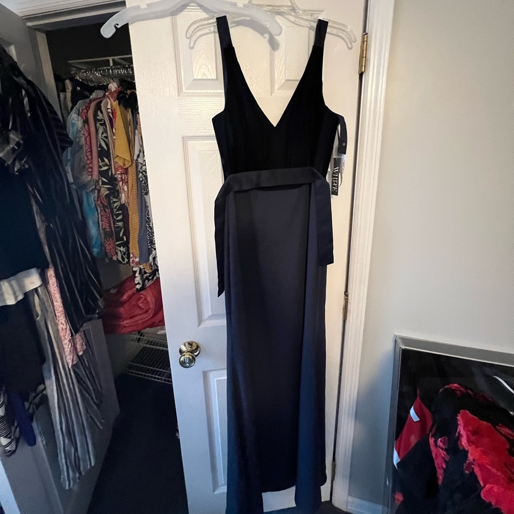 White by Vera Wang velvet and crepe dress